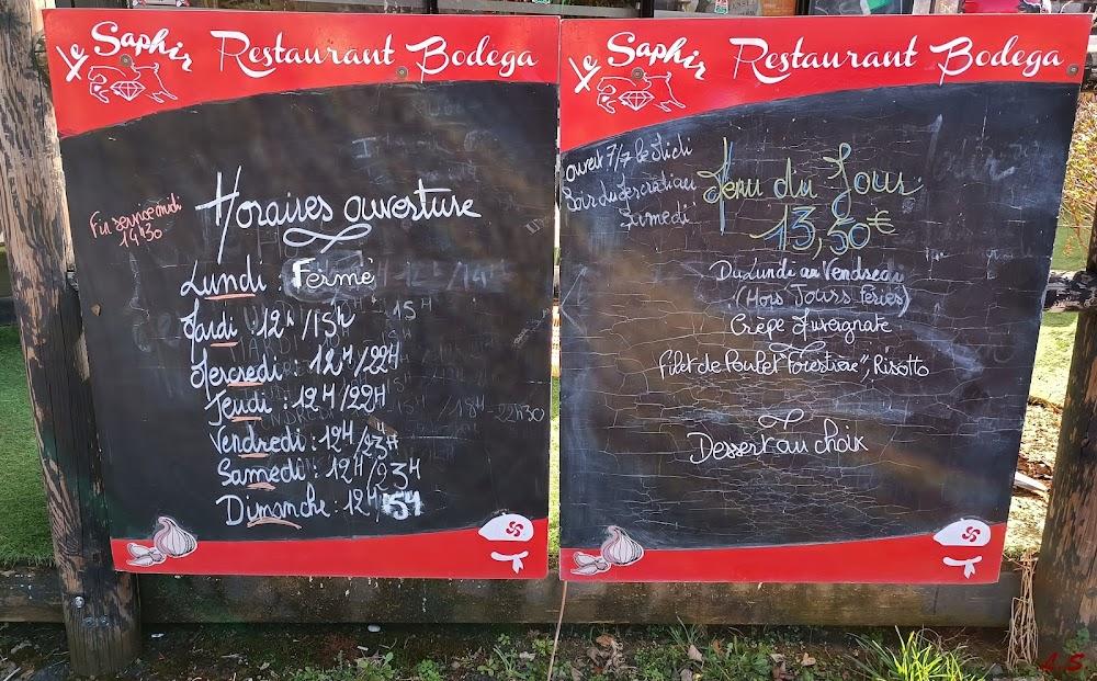 Restaurant Bodega Le Saphir - Menu Image 2